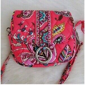 vera Bradley pink small floral printed crossbody